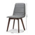 Baxton Studio Karalee Mid-Century Modern Dark Grey Fabric Upholstered Dining Chair Set