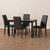 Baxton Studio Lorelle Modern and Contemporary Brown Faux Leather Upholstered 5-Piece Dining Set