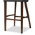 Baxton Studio Melrose Mid-Century Modern Dark Grey Fabric Upholstered Walnut Finished Wood Bar Stool Set