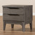 Baxton Studio Nash Rustic Platinum Wood 2-Drawer Nightstand