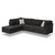 Baxton Studio Richie Modern And Contemporary Two-Tone Dark Grey And Steel 2-Piece Sofa Sectional