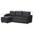 Baxton Studio Lianna Modern and Contemporary Dark Grey Fabric Upholstered Sectional Sofa