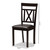 Baxton Studio Rosie Modern and Contemporary Dark Brown Faux Leather Upholstered Dining Chair Set