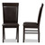 Baxton Studio Thea Modern and Contemporary Dark Brown Faux Leather Upholstered Dining Chair Set