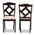 Baxton Studio Ruth Modern and Contemporary Beige Fabric Upholstered and Dark Brown Finished Dining Chair Set