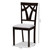 Baxton Studio Sylvia Modern and Contemporary Grey Fabric Upholstered and Dark Brown Finished Dining Chair Set