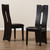 Baxton Studio Alani Modern and Contemporary Dark Brown Faux Leather Upholstered Dining Chair Set