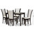 Baxton Studio Adley Modern and Contemporary 5-Piece Dark Brown Finished White Faux Leather Dining Set