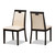 Baxton Studio Evelyn Modern and Contemporary Beige Faux Leather Upholstered and Dark Brown Finished Dining Chair Set