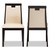 Baxton Studio Evelyn Modern and Contemporary Beige Faux Leather Upholstered and Dark Brown Finished Dining Chair Set