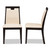 Baxton Studio Evelyn Modern and Contemporary Beige Faux Leather Upholstered and Dark Brown Finished Dining Chair Set