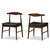 Baxton Studio Winton Mid-Century Modern Walnut Wood Dining Chair Set