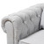 Baxton Studio Alaise Modern Classic Grey Linen Tufted Scroll Arm Chesterfield Chair