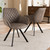 Baxton Studio Pamela Mid-Century Modern Light Brown Fabric Upholstered Dining Chair Set