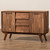 Baxton Studio Sierra Mid-Century Modern Brown Wood 3-Drawer Sideboard