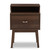 Baxton Studio Disa Mid-Century Modern Walnut Brown Finished Nightstand