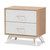 Baxton Studio Helena Mid-Century Modern Natural Oak and Whitewashed Finished Wood 2-Drawer Nightstand