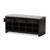 Baxton Studio Modern and Contemporary Espresso Finished Grey Fabric Upholstered Cushioned Entryway Bench