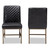 Baxton Studio Margaux Modern Luxe Black Faux Leather Upholstered Dining Chair Set