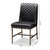 Baxton Studio Margaux Modern Luxe Black Faux Leather Upholstered Dining Chair Set