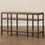 Baxton Studio Caribou Rustic Industrial Style Oak Brown Finished Wood and Black Finished Metal Console Table