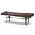 Baxton Studio Zelie Rustic and Industrial Brown Faux Leather Upholstered Bench