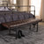 Baxton Studio Zelie Rustic and Industrial Brown Faux Leather Upholstered Bench