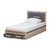 Baxton Studio Pandora Modern and Contemporary Dark Grey and Light Brown Two-Tone 2-Drawer Twin Size Storage Platform Bed