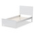 Baxton Studio Catalina Modern Classic Mission Style White-Finished Wood Twin Platform Bed