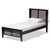 Baxton Studio Sedona Modern Classic Mission Style Dark Brown-Finished Wood Twin Platform Bed