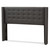 Baxton Studio Ginaro Modern And Contemporary Dark Grey Fabric Button-Tufted Nail head Winged Headboard