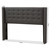 Baxton Studio Ginaro Modern And Contemporary Dark Grey Fabric Button-Tufted Nail head Winged Headboard