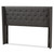 Baxton Studio Ally Modern And Contemporary Dark Grey Fabric Button-Tufted Nail head Winged Headboard