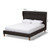 Baxton Studio Casper Mid-Century Modern Charcoal Grey Fabric Upholstered Platform Bed