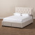 Baxton Studio Aurelie Modern and Contemporary Light Beige Fabric Upholstered Storage Bed