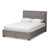 Baxton Studio Aurelie Modern and Contemporary Light Grey Fabric Upholstered Storage Bed