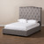 Baxton Studio Victoire Modern and Contemporary Light Grey Fabric Upholstered Platform Bed