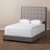 Baxton Studio Georgette Modern and Contemporary Light Grey Fabric Upholstered Bed