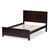 Baxton Studio Catalina Modern Classic Mission Style Dark Brown-Finished Wood Platform Bed