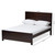 Baxton Studio Catalina Modern Classic Mission Style Dark Brown-Finished Wood Platform Bed