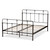Baxton Studio Ginette Vintage Industrial Antique Black Finished Metal Platform Bed