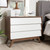 Baxton Studio Hildon Mid-Century Modern White and Walnut Wood 3-Drawer Storage Chest