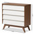 Baxton Studio Hildon Mid-Century Modern White and Walnut Wood 4-Drawer Storage Chest Baxton Studio Hildon Mid-Century Modern White and Walnut Wood 4-Drawer Storage Chest