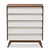 Baxton Studio Hildon Mid-Century Modern White and Walnut Wood 5-Drawer Storage Chest Baxton Studio Hildon Mid-Century Modern White and Walnut Wood 5-Drawer Storage Chest