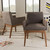 Baxton Studio Nexus Mid-Century Modern Walnut Wood Finishing and Gravel Fabric Upholstered Arm Chair
