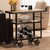 Baxton Studio Kennedy Rustic Industrial Style Antique Black Textured Finished Metal Distressed Wood Mobile Serving Cart