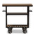 Baxton Studio Kennedy Rustic Industrial Style Antique Black Textured Finished Metal Distressed Wood Mobile Serving Cart