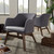 Baxton Studio Vera Mid-Century Modern Two-Tone Grey Fabric Lounge Chair