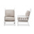 Baxton Studio Hillary Modern and Contemporary Beige Fabric Upholstered and White Finish Wood Spindle-Back Accent Chair