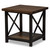 Baxton Studio Herzen Rustic Industrial Style Antique Black Textured Finished Metal Distressed Wood Occasional End Table